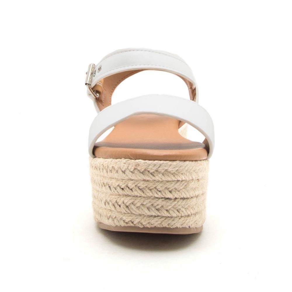 White One Band Ankle Strap Sandals - Picture 7 of 8